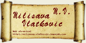 Milisava Vlatković vizit kartica